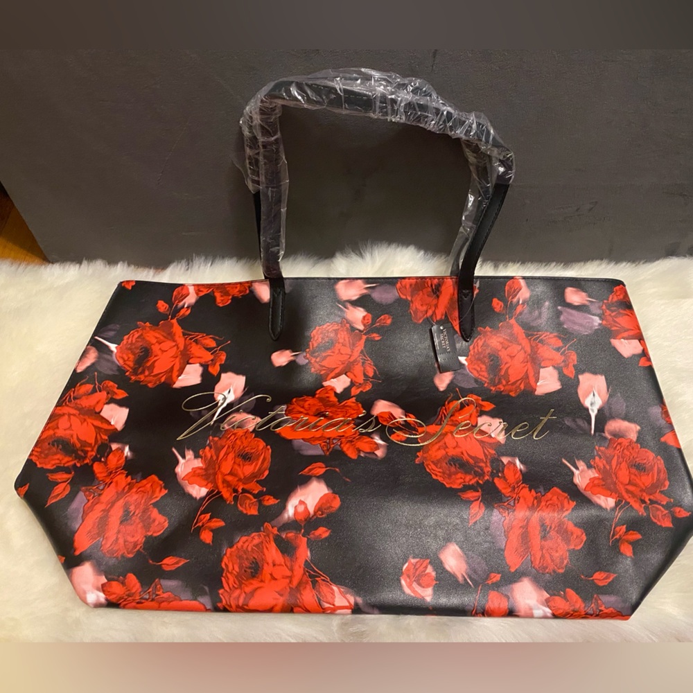 Victoria’s Secret Floral Rose Tote Bag